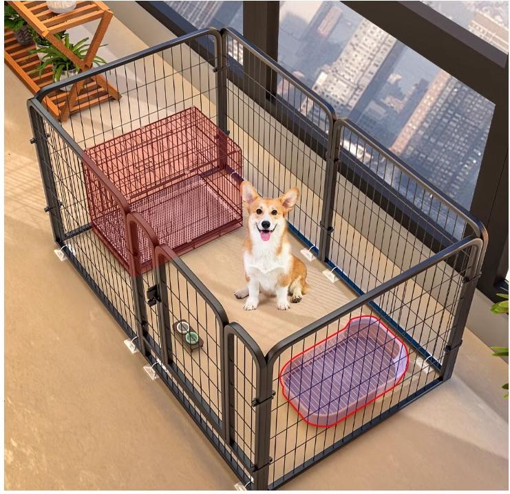 Foldable Metal Exercised Dog Pet Playpen Fence Barrier