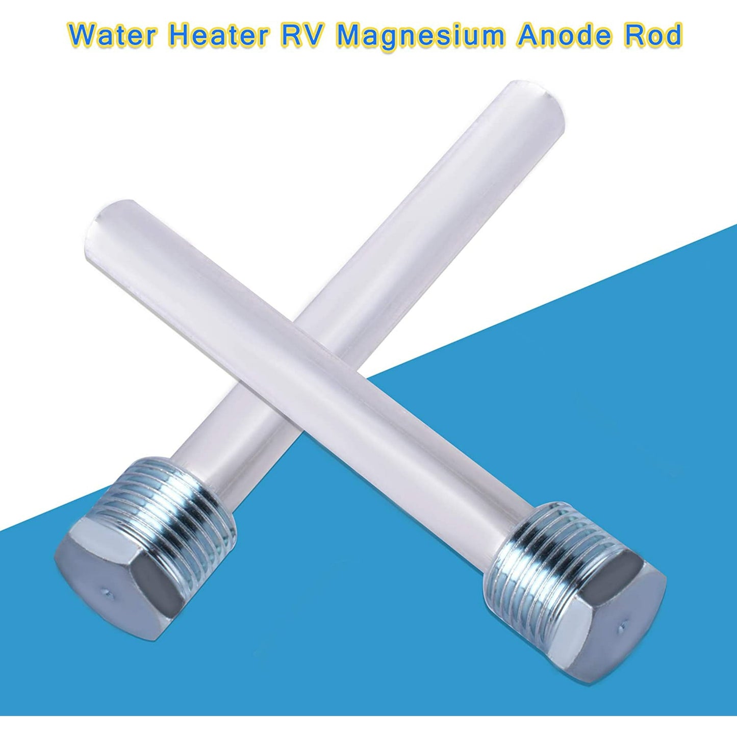 2 Pack RV Water Heater Anode Rod,Compatible with Atwood Heaters 11553,Anode Rod for RV Water Heater,Silver/Magnesium