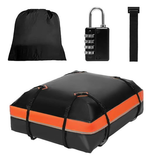 Rooftop Cargo Bag Waterproof ,15 Cubic,with Anti-Slip Mat and Luggage Lock, Attachment to Cars Against Dust, Rain, Snow, Sand